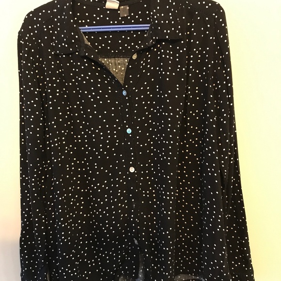 Roxy Button up Flowy Blouse - Picture 1 of 6
